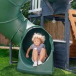 Outdoor Living Skyfort III Cedar Swing Set w/ Tube Slide – DIY - Image 9