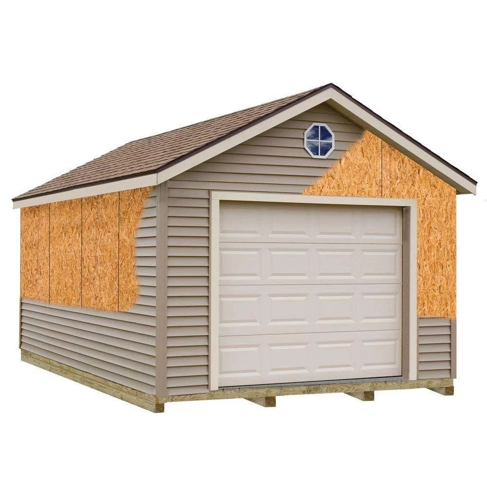 img-812.jpg Best barns Greenbriar 12’x16′ Wood Garage Barn Kit-Installation Included - Image 1