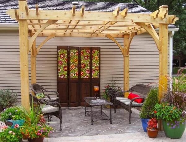 Breeze 10′ x 10′ Cedar Wood Pergola – Outdoor Living Today