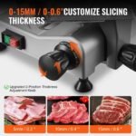 Meat Slicer, 340W Electric Deli Food Slicer with 10" SUS420 Stainless Steel - Image 2