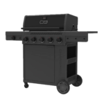 5 Burner Gas Grill Cabinet with Side Burner and 12" Griddle Black Gray - Image 6