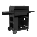 5 Burner Gas Grill Cabinet with Side Burner and 12" Griddle Black Gray - Image 5