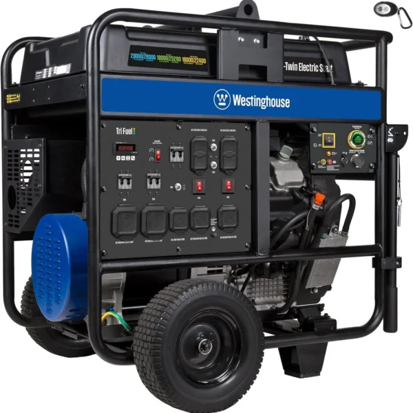 Westinghouse 28,000/20.000-Watt Tri-Fuel Portable Generators.
