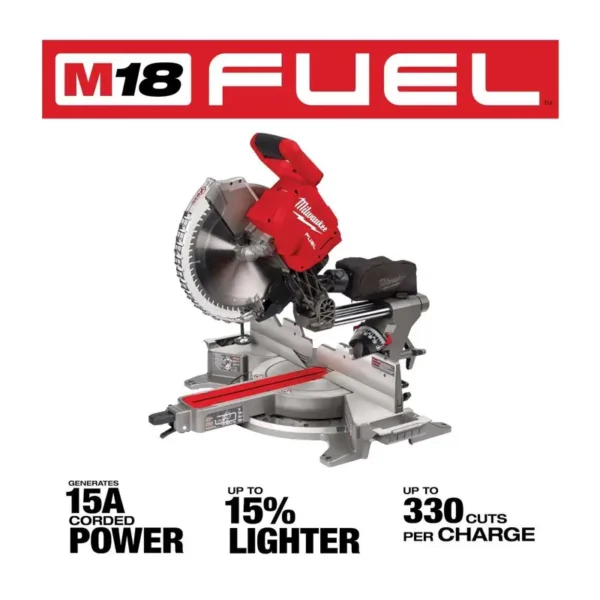 Milwaukee 18V Lithium-Ion Brushless 12 in. Cordless Dual Bevels Sliding Compoundd