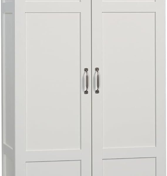 4+ 9 VIDEOS Sauder Select Storage Cabinet/ Pantry cabinets, White finish