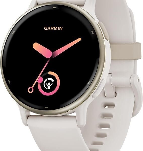 Garmin vívoactive 5, Health and Fitness GPS Smartwatch, AMOLED Display, Up to 11 Days of Battery, Ivory