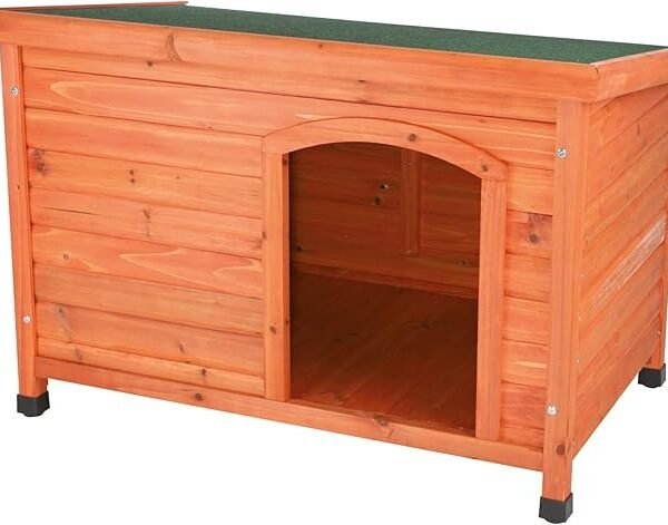 TRIXIE Pet Products Dog Club House, Large,Glazed Pine,40.75×26.75×28.25 Inch (Pack of 1),39552