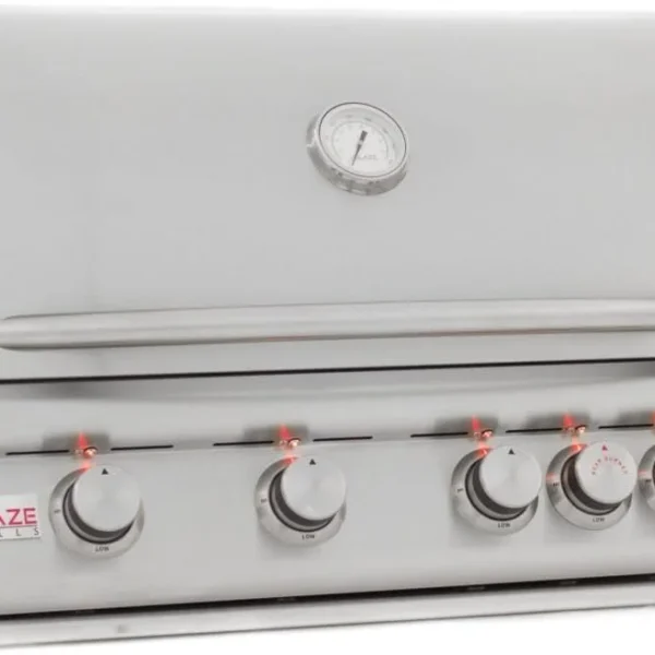 Blaze 32 Inch 4-Burner LTE Gas Grills with Rear Burner and Built-in Lighting System