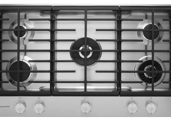 KitchenAid 36″ 5-Burner Gas Cooktops with Griddle